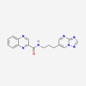 N-(3-([1,2,4]triazolo[1,5-a]pyrimidin-6-yl)propyl)quinoxaline-2-carboxamide