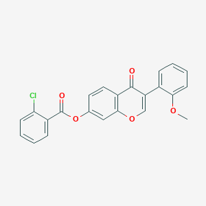 3-(2-methoxyphenyl)-4-oxo-4H-chromen-7-yl 2-chlorobenzoate