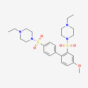 1-Ethyl-4-({4'-[(4-ethylpiperazin-1-yl)sulfonyl]-4-methoxy-[1,1'-biphenyl]-2-yl}sulfonyl)piperazine