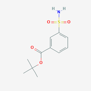 molecular formula C11H15NO4S B2856658 3-(Tert-butoxycarbonyl)benzenesulfonamide CAS No. 103856-21-9