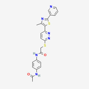 N-(4-acetamidophenyl)-2-((6-(4-methyl-2-(pyridin-3-yl)thiazol-5-yl)pyridazin-3-yl)thio)acetamide
