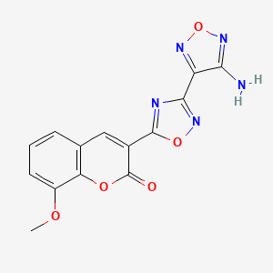 3-[3-(4-amino-1,2,5-oxadiazol-3-yl)-1,2,4-oxadiazol-5-yl]-8-methoxy-2H-chromen-2-one