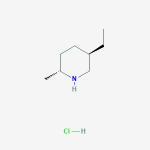 molecular formula C8H18ClN B2856672 Trans-5-Ethyl-2-methylpiperidine hydrochloride CAS No. 2287346-82-9
