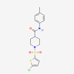 1-((5-chlorothiophen-2-yl)sulfonyl)-N-(p-tolyl)piperidine-4-carboxamide