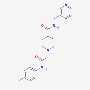 molecular formula C21H26N4O2 B2856676 1-(2-oxo-2-(p-tolylamino)ethyl)-N-(pyridin-3-ylmethyl)piperidine-4-carboxamide CAS No. 941881-61-4