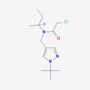 molecular formula C14H24ClN3O B2856679 N-Butan-2-yl-N-[(1-tert-butylpyrazol-4-yl)methyl]-2-chloroacetamide CAS No. 2411238-73-6