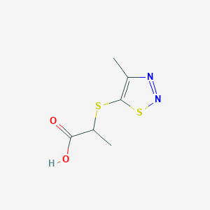 2-[(4-Methyl-1,2,3-thiadiazol-5-yl)sulfanyl]propanoic acid