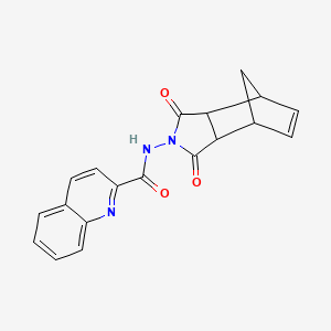 N-(1,3-dioxo-3a,4,7,7a-tetrahydro-1H-4,7-methanoisoindol-2(3H)-yl)quinoline-2-carboxamide