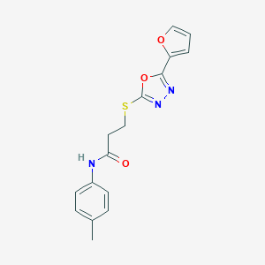 3-(5-Furan-2-yl-[1,3,4]oxadiazol-2-ylsulfanyl)-N-p-tolyl-propionamide