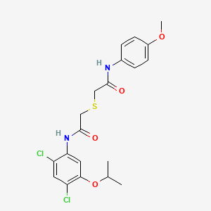 2-{[2-(2,4-dichloro-5-isopropoxyanilino)-2-oxoethyl]sulfanyl}-N-(4-methoxyphenyl)acetamide