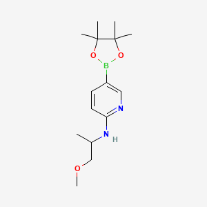 molecular formula C15H25BN2O3 B2856706 N-(1-methoxypropan-2-yl)-5-(tetramethyl-1,3,2-dioxaborolan-2-yl)pyridin-2-amine CAS No. 2490666-16-3