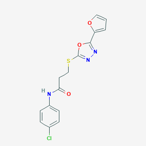 N-(4-Chloro-phenyl)-3-(5-furan-2-yl-[1,3,4]oxadiazol-2-ylsulfanyl)-propionamide