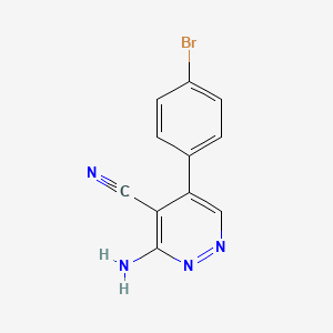 3-Amino-5-(4-bromophenyl)-4-pyridazinecarbonitrile