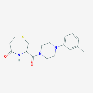 3-(4-(m-Tolyl)piperazine-1-carbonyl)-1,4-thiazepan-5-one