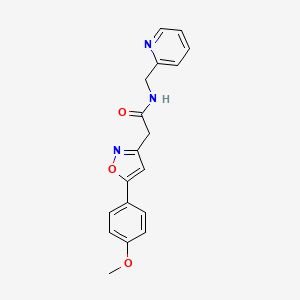 2-(5-(4-methoxyphenyl)isoxazol-3-yl)-N-(pyridin-2-ylmethyl)acetamide