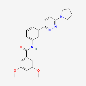 3,5-dimethoxy-N-(3-(6-(pyrrolidin-1-yl)pyridazin-3-yl)phenyl)benzamide