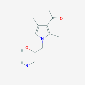 molecular formula C12H20N2O2 B2856727 1-[1-(2-羟基-3-甲基氨基-丙基)-2,4-二甲基-1H-吡咯-3-基]-乙酮 CAS No. 825608-34-2