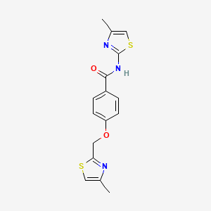 molecular formula C16H15N3O2S2 B2856730 N-(4-methylthiazol-2-yl)-4-((4-methylthiazol-2-yl)methoxy)benzamide CAS No. 1251564-29-0