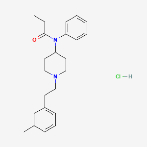 molecular formula C23H31ClN2O B2856734 N-[1-[2-(3-甲基苯基)乙基]-4-哌啶基]-N-苯基-丙酰胺，一水合氯化物 CAS No. 1082721-49-0