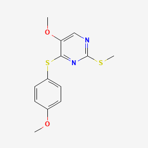 5-Methoxy-4-[(4-methoxyphenyl)sulfanyl]-2-(methylsulfanyl)pyrimidine