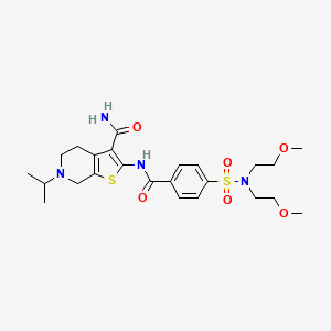 2-(4-(N,N-bis(2-methoxyethyl)sulfamoyl)benzamido)-6-isopropyl-4,5,6,7-tetrahydrothieno[2,3-c]pyridine-3-carboxamide