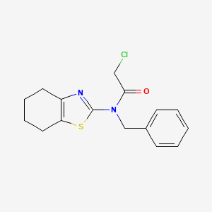 molecular formula C16H17ClN2OS B2856745 N-benzyl-2-chloro-N-(4,5,6,7-tetrahydro-1,3-benzothiazol-2-yl)acetamide CAS No. 879362-69-3