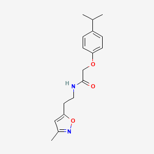 2-(4-isopropylphenoxy)-N-(2-(3-methylisoxazol-5-yl)ethyl)acetamide