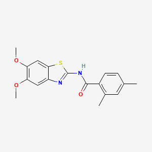 N-(5,6-dimethoxy-1,3-benzothiazol-2-yl)-2,4-dimethylbenzamide