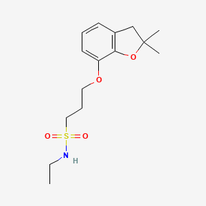 molecular formula C15H23NO4S B2856753 3-((2,2-dimethyl-2,3-dihydrobenzofuran-7-yl)oxy)-N-ethylpropane-1-sulfonamide CAS No. 946237-33-8