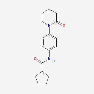 N-(4-(2-oxopiperidin-1-yl)phenyl)cyclopentanecarboxamide