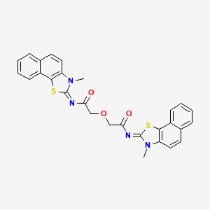 N-(3-methylbenzo[g][1,3]benzothiazol-2-ylidene)-2-[2-[(3-methylbenzo[g][1,3]benzothiazol-2-ylidene)amino]-2-oxoethoxy]acetamide