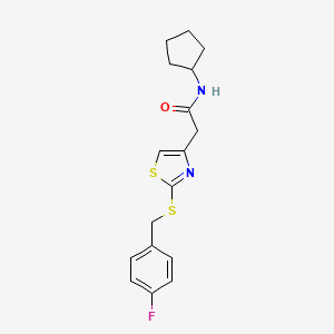 N-cyclopentyl-2-(2-((4-fluorobenzyl)thio)thiazol-4-yl)acetamide