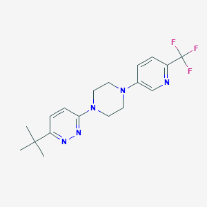molecular formula C18H22F3N5 B2856765 3-Tert-butyl-6-[4-[6-(trifluoromethyl)pyridin-3-yl]piperazin-1-yl]pyridazine CAS No. 2380178-81-2