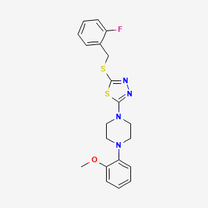 2-((2-Fluorobenzyl)thio)-5-(4-(2-methoxyphenyl)piperazin-1-yl)-1,3,4-thiadiazole