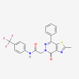 2-(2-methyl-4-oxo-7-phenylthiazolo[4,5-d]pyridazin-5(4H)-yl)-N-(4-(trifluoromethyl)phenyl)acetamide