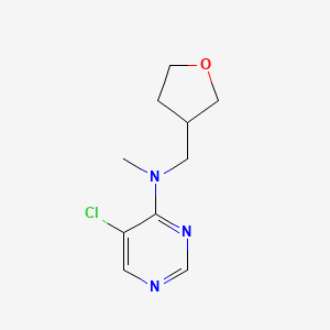 molecular formula C10H14ClN3O B2856771 5-氯-N-甲基-N-[(氧杂环丙烷-3-基)甲基]嘧啶-4-胺 CAS No. 1797334-69-0