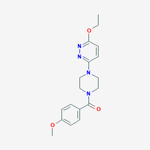 molecular formula C18H22N4O3 B2856776 (4-(6-Ethoxypyridazin-3-yl)piperazin-1-yl)(4-methoxyphenyl)methanone CAS No. 953172-97-9