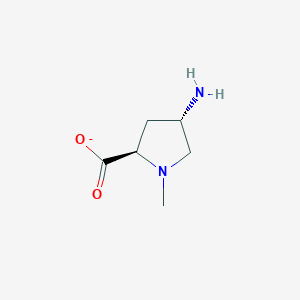molecular formula C6H11N2O2 B2856777 (2R,4S)-4-Amino-1-methylpyrrolidine-2-carboxylate CAS No. 1060775-51-0