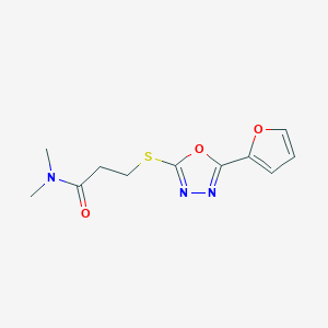 molecular formula C11H13N3O3S B285678 3-{[5-(2-furyl)-1,3,4-oxadiazol-2-yl]sulfanyl}-N,N-dimethylpropanamide 