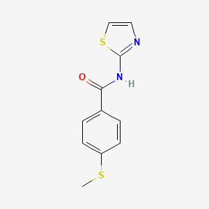 molecular formula C11H10N2OS2 B2856783 4-(methylsulfanyl)-N-(1,3-thiazol-2-yl)benzamide CAS No. 896355-23-0