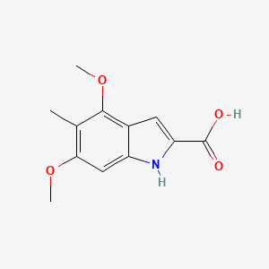 molecular formula C12H13NO4 B2856795 4,6-二甲氧基-5-甲基-1H-吲哚-2-甲酸 CAS No. 900640-36-0