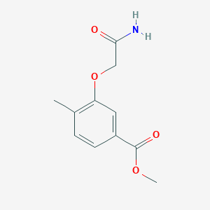 molecular formula C11H13NO4 B2856796 Methyl 3-(carbamoylmethoxy)-4-methylbenzoate CAS No. 1803599-50-9