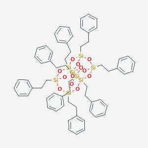 B028568 1,3,5,7,9,11,13,15-Octakis(2-phenylethyl)-2,4,6,8,10,12,14,16,17,18,19,20-dodecaoxa-1,3,5,7,9,11,13,15-octasilapentacyclo[9.5.1.13,9.15,15.17,13]icosane CAS No. 100691-57-4