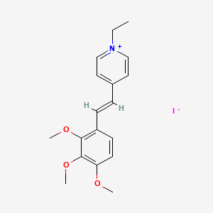 molecular formula C18H22INO3 B2856800 1-乙基-4-(2,3,4-三甲氧基苯乙烯基)吡啶碘化物 CAS No. 1046808-50-7
