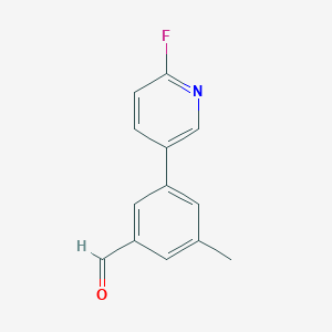 3-(6-Fluoropyridin-3-yl)-5-methylbenzaldehyde