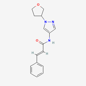 N-(1-(tetrahydrofuran-3-yl)-1H-pyrazol-4-yl)cinnamamide