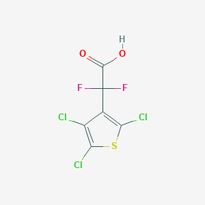 molecular formula C6HCl3F2O2S B2856819 2,2-二氟-2-(2,4,5-三氯噻吩-3-基)乙酸 CAS No. 2490426-36-1