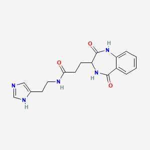 3-(2-hydroxy-5-oxo-4,5-dihydro-3H-1,4-benzodiazepin-3-yl)-N-[2-(1H-imidazol-4-yl)ethyl]propanamide