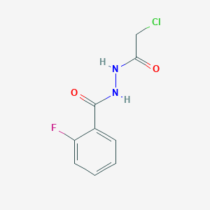 molecular formula C9H8ClFN2O2 B2856821 N'-(2-chloroacetyl)-2-fluorobenzohydrazide CAS No. 499129-06-5