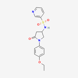 molecular formula C17H19N3O4S B2856829 N-(1-(4-乙氧基苯基)-5-氧代吡咯烷-3-基)吡啶-3-磺酰胺 CAS No. 905686-61-5